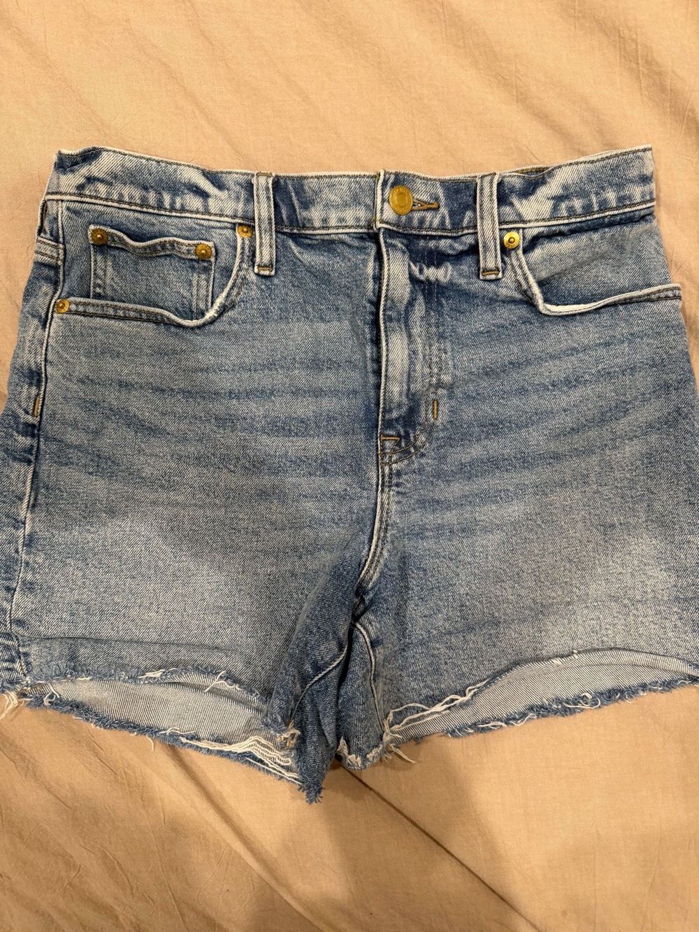 J Crew Classic Light Blue Denim High Rise Cutoff Shorts